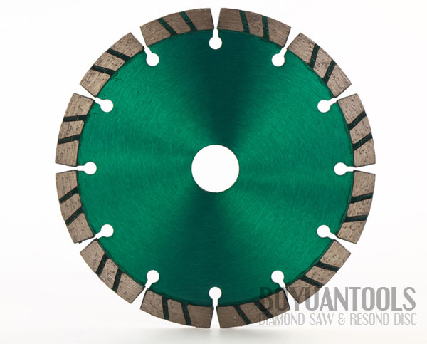 Hot pressed Dry-turbo rim universal stone saw 